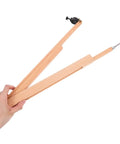 Solid Wooden Geometry Compass For Drawing Massive Circles On Blackboards Up To Forty Seven Inches held in hand with marker slot