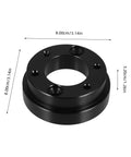 Riser Adapter Plate for Racing Cars, black bolt-on accessory, 8cm diameter, 3.2cm height. Durable and easy install hub adapter.