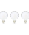Three 60W Equivalent G25 LED Light Bulb Frosted Soft White 2700K Dimmable 450 Lumens 4.5W Built To Last 10,000 Hour Life No Warmup Needed Shatter Resistant 3 Pack