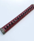 Dope Japanese Samurai Katana Tsuka Handle Ten Point Two Inch DIY Replacement With Alloy Copper Iron Fittings Real Or Fake Samegawa Wood