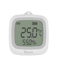 IP65 Waterproof Zigbee LCD Temperature And Humidity Sensor For Greenhouse And Bathroom No Fuss Smart Home Monitoring With App Charts Easy Setup And Flexible Installation, front view showing 25.0°C and 55.0% humidity