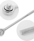 Close-up of 3/4 inch ratchet and flex breaker bar from 21 Piece 3/4 Inch Drive Socket Set With Case Includes 16 SAE Sockets