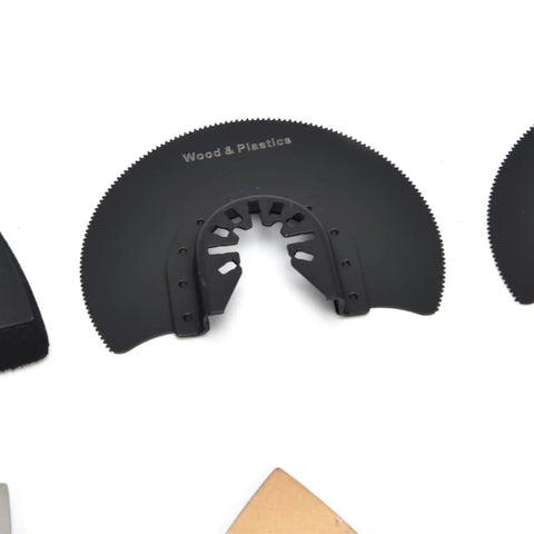 Wood Oscillating Multitool Blade Kit All-In-One 88 Piece Set For Wood And Plastic Cutting circular blade shown