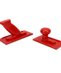 Safety Table Saw Push Block Set 2 Pack with rounded handle and angled grip shown from the side and top views.