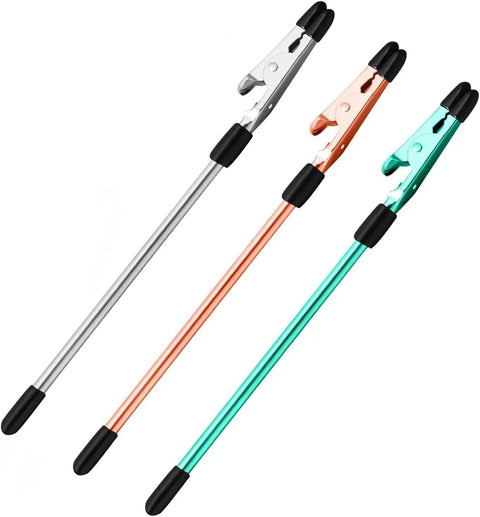 Set Of Three Bracelet Helper Tools For Fastening Jewelry And Watches No Fuss DIY Clip Clasp Helpers Portable Metal Build Available In Silver Rose And Teal Colors