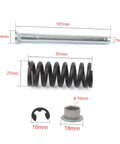 Door Hinge Repair Kit Full Set With Pins Springs And Bushings For Front And Rear Doors DIY Direct Replacement No Drilling Required Easy Install Quick Fix Compatible With Most Cars And Models shown with measurements.