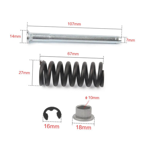 Door Hinge Repair Kit Full Set With Pins Springs And Bushings For Front And Rear Doors DIY Direct Replacement No Drilling Required Easy Install Quick Fix Compatible With Most Cars And Models shown with measurements.