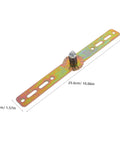Cabilock adjustable angle hinge strap; zinc-plated metal, bolt and gear, 25.6 cm long.