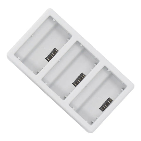 Three Bay Drone Battery Charger Hub With Fast 35W Dual Charging slots for Mini 3, 4, and Pro batteries.