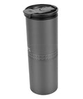Grab Fresh Brew On The Fly With This Portable All In One Coffee Grinder And Brewer Featuring A Rechargeable Battery Adjustable Settings And Cordless Design Perfect For Travel Camping Or Office Use in sleek gray design.