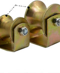 Heavy Duty U Groove Caster Wheels With Double Bearing Sheave Track For Sliding Iron Doors And Wire Rope Rail, showcasing two sizes.