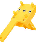 Precision Woodworking Dowel Jig Kit With Rugged Metal Bushings And A Straight Shooter Handle For No Sweat Diy Joinery That Delivers Dead On Accuracy Daily in yellow color with alignment pins.
