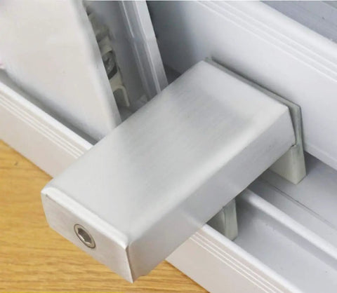Adjustable Door Window Lock Stopper For Thick Sliding Security Anti Theft Easy No Tool Install Kid Safe Window And Door Guard Space Adjustable Frame Mount Keeps Kids Safe