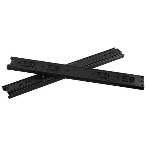 Five Pair 14 Inch Full Extension Drawer Slides Heavy Duty Ball Bearing Telescopic Slides Set Side Mount For Cabinet Black