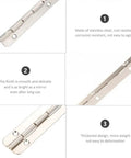 Heavy Duty Stainless Steel Continuous Piano Hinge For Jewelry Boxes And Wooden Cabinets With Folding Design And Pre Drilled Holes