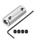 Top Tier Aluminum Shaft Coupler Built Legit Tough With Set Screw Grip Sends Power Clean Through 1/8 To 5mm Bores with hex key.