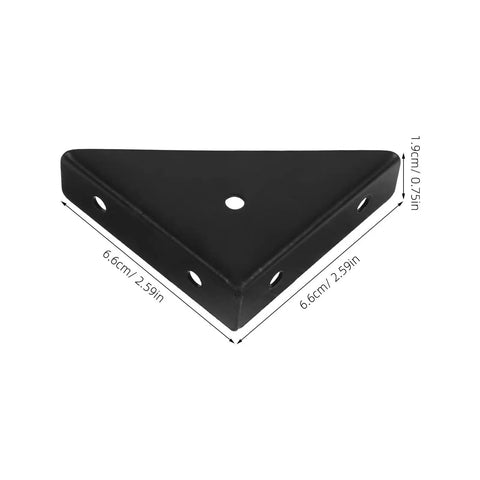 12 Pack Heavy Duty Universal Corner Braces For Furniture And Tables Black Steel Triangle Right Angle Shelf Brackets With Beefy Durability