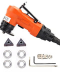 Bainuo Mini Portable Pneumatic Chamfering Machine For Metal Trimming And Deburring 45 Degree Arc Corner Tool with accessories.