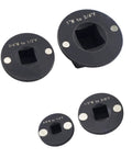 Drive Reducing Socket Adapter Set 4 Piece Low Conversion Kit Inch To 3/4 3/4 To Half Half To 3/8 3/8 To Quarter Drive For Automotive Machinery And Tight Space Repairs Where You Need Some Serious Muscle Now. black Cr Mo socket reducers