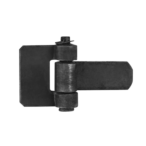 Six Pack Heavy Duty Weld On Door Hinges Long Leaf Design Rock Solid Steel 305 Degree Swing For Fences Gates Sheds Built Tough installation side view.