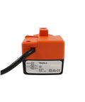 Bulletproof Rotary Actuator Delivering Killer 2Nm Torque And Slick Three Point Floating Control For Hvac Valves And Damper Linkages AC230V Line Voltage Dead Simple Hookup, orange housing with wiring.