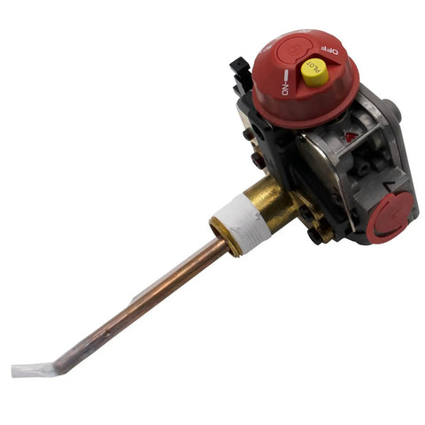 Gas Control Thermostat for Water Heater LP Propane Replacement Valve with AP16313 Pilot Adapter Included displayed at an angle