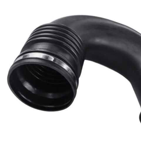 Quality Air Inlet Hose Assembly Replacement For Repair Shops DIY Car Owners Ribbed Curved Body Side Port Engine Bay Service Upgrades Easy Install Single Hose Package Built Tough Rock Solid Save Labor Fix It Yourself Today, black ABS and metal hose