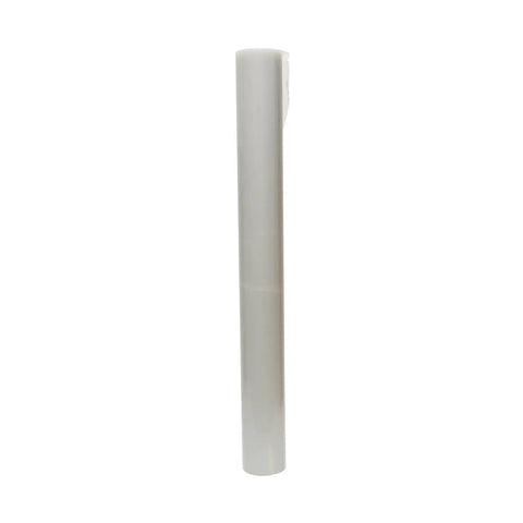 Plastic Carpet Protector Film 36 Inch By 200 Feet Heavy Duty Floor Shield roll, side view, clear waterproof material for indoor outdoor use
