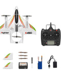 Pro Level RC Airplane For Adults, 2.4G 6CH Glider With 3 Flight Modes, LED Lights, controller and accessories