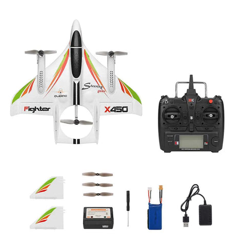Pro Level RC Airplane For Adults, 2.4G 6CH Glider With 3 Flight Modes, LED Lights, controller and accessories
