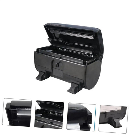 Tin Foil Cutter Machine With Automatic Storage Box for Hairdressing And Nail Art Supplies High Temperature Resistant Foil Dispenser shown open and details.