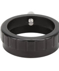 Black focusing converter telescope adapter M35x0.75mm to 1.25 inch for nebula viewing, durable aluminum alloy, easy install.