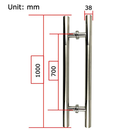 Heavy Duty 304 Stainless Steel Brushed Round Tube Door Handle Push Pull For Glass And Wood Doors Sliding Handrail Hardware Built To Last