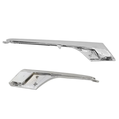 Slick Glossy Chrome Fog Light Bumper Molding Pair For Tesla Model X 2016 Through 2021 Left Front Side Trim Strip, shiny chrome trims