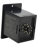 AH2 Y Time Relay 24V Low Voltage Delay Timer For Industrial Control And Electrical Systems With A 10S Delay PVC Housing Boss Level Rugged Component For Home Appliances And Low Voltage Equipment black 24VDC timing relay with 8-pin base and wiring diagram