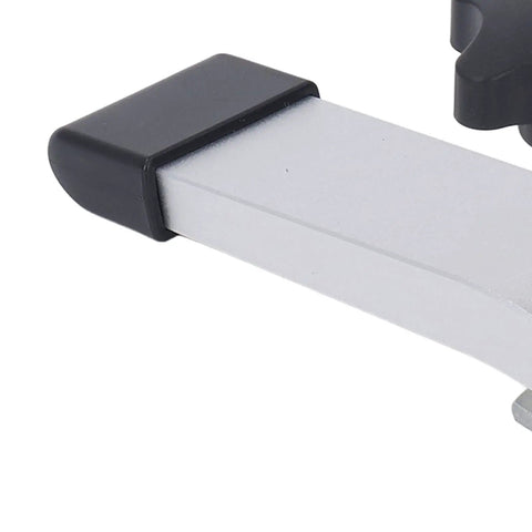 Close view of the Heavy Duty T Track Hold Down Clamps Set 6 Point 2 Inch Pro Grade Aluminum Alloy for woodworking projects.