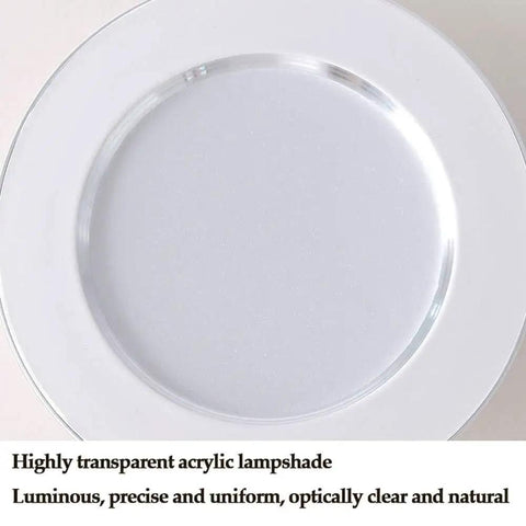 JUDYSSY 8Pack White Baffle Trim LED Recessed Can Retrofit Light 3.9 Inch Ultra Thin LED recessed ceiling lamp with acrylic shade