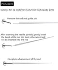 Pro Grade Piercing Tool Kit With Tapers Ball Grabber And Guides For 14G 16G 18G 20G Piercings pin model instructions