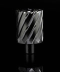 Silver annular cutter with Weldon shank, 2-1/8 in cutting diameter, 2 in depth of cut, for magnetic drill press