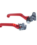 Red CNC Aluminum Brake and Clutch Lever Pivot Handle for CRF125F 2014 through 2026 Dirt Bike Lightweight 6061 Alloy
