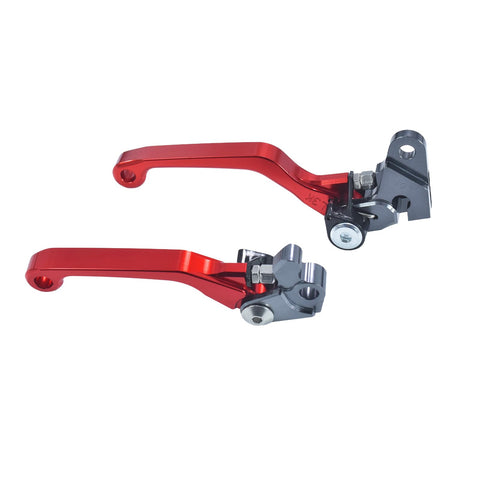 Red CNC Aluminum Brake and Clutch Lever Pivot Handle for CRF125F 2014 through 2026 Dirt Bike Lightweight 6061 Alloy