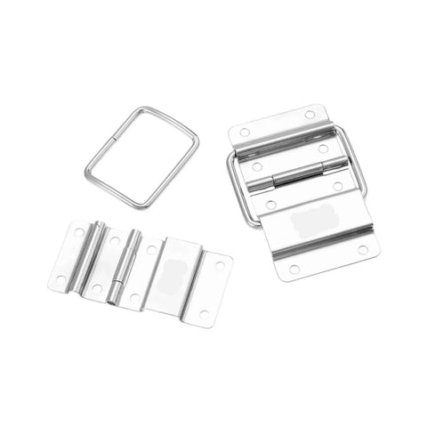 Ball Bearing Door Hinges Set 2 Pack Silent Heavy Duty For Cabinets Tool Boxes Air Flight Cases Lockers And Furniture Fittings Durable For Interior Exterior Residential Commercial Use 48x84mm silver metal hinges