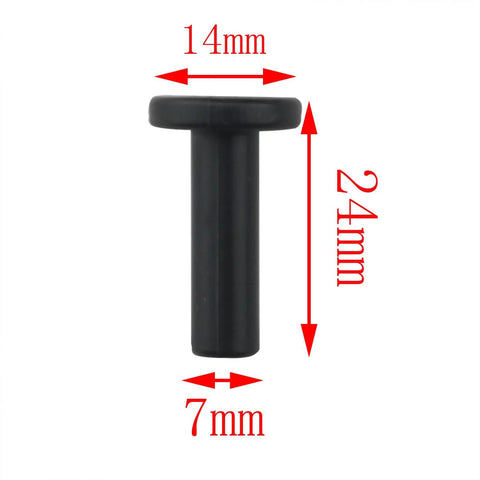 One Quarter Inch Drip Irrigation End Caps 30 Pack POM No Leak Quick Connect Fittings Black Durable Garden Irrigation Plugs dimensions