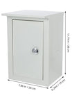 Outdoor Weatherproof Metal Junction Box Electrical Distribution Enclosure 160x300x200mm with closed front view
