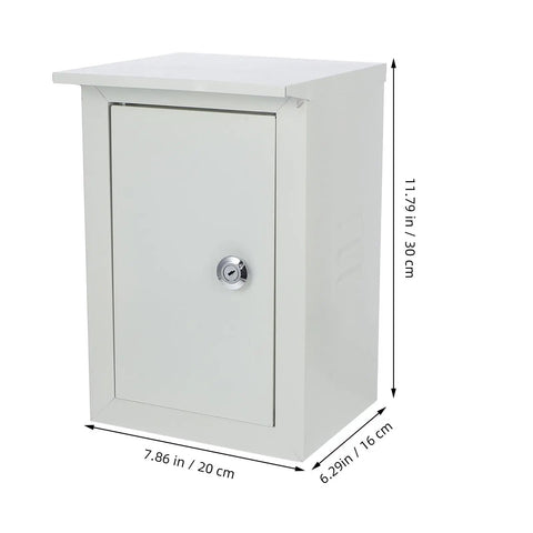 Outdoor Weatherproof Metal Junction Box Electrical Distribution Enclosure 160x300x200mm with closed front view