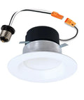 4 Inch LED Recessed Retrofit Trim Can Light Kit For Indoor Outdoor Use, 3 CCTs 3000K 4000K 5000K, Easy Install, housing wires visible
