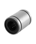 LM10UU linear ball bearing, front-angled view, 10mm bore, metal housing