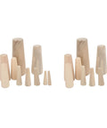 Soft Wood Plugs Set 20 Pcs Cone Shaped Emergency Cork Stopper Hull Repair Kit for Boats and Yachts Marine Pro Grade Conical Tapered