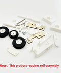 Durable Nylon Landing Gear Replacement Set For RC Airplanes And Helicopters, includes 30mm front and 40mm rear wheels, DIY assembly
