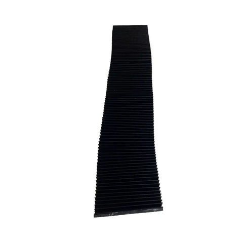 CNC Straight Bellows Cover 80x10mm Stroke 140mm for machine guarding and dust protection, accordion design visible